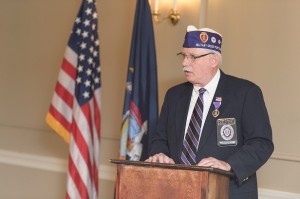 Joe Fraccola represented the Military Order of the Purple Heart at the ceremony.